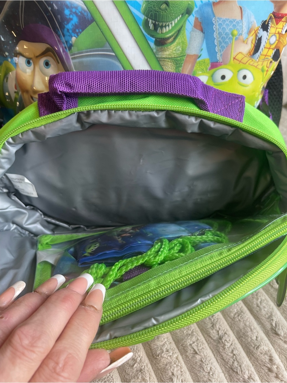 Disney Pixar Toy Story 4 Alien 3D Molded Front Pocket Kids Backpack - Picture 4 of 10